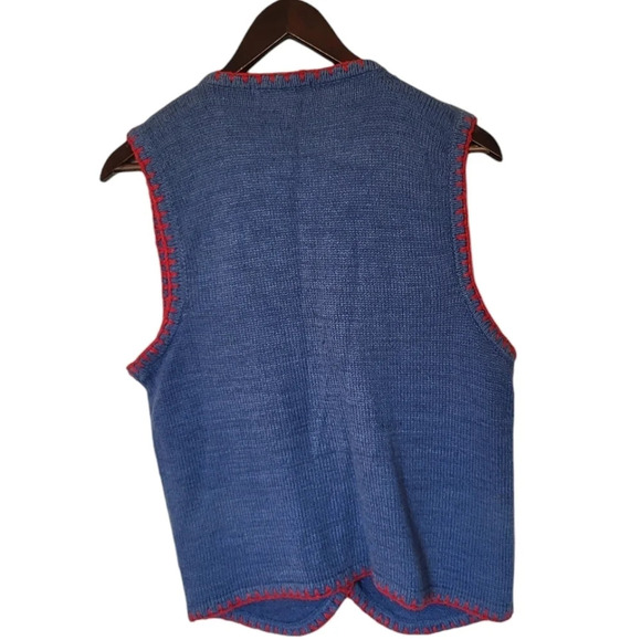 VTG Ivy Wear Navajo Beaded Silk Blend Sweater Vest - Picture 3 of 11